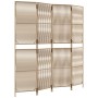 Biombo de 4 paneles ratán sintético beige de , Divisores de ambientes - Ref: Foro24-365395, Precio: 114,85 €, Descuento: %