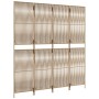 Biombo de 4 paneles ratán sintético beige de , Divisores de ambientes - Ref: Foro24-365395, Precio: 114,85 €, Descuento: %