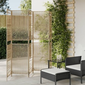 5-panel beige synthetic rattan room divider by , Room dividers - Ref: Foro24-365383, Price: 151,99 €, Discount: %