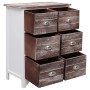 Beistellschrank mit 6 Schubladen aus braunem Paulownia-Holz, 60 x 30 x 75 cm von vidaXL, Schubladen - Ref: Foro24-284094, Pre...