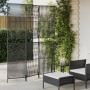 3-panel black synthetic rattan screen by , Room dividers - Ref: Foro24-365388, Price: 85,83 €, Discount: %