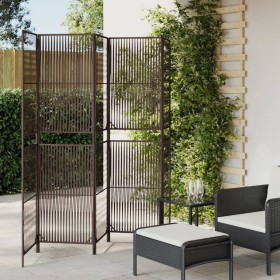 5-panel brown synthetic rattan screen by , Room dividers - Ref: Foro24-365381, Price: 151,99 €, Discount: %