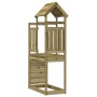 Children's playhouse with climbing wall made of pine wood, 53x110.5x214 cm. by , Swings and play structures - Ref: Foro24-826...