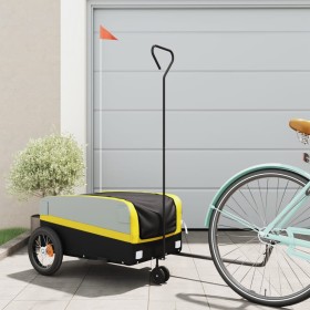 Bicycle trailer, black and yellow iron, 30 kg by , Bicycle trailers - Ref: Foro24-94057, Price: 75,99 €, Discount: %