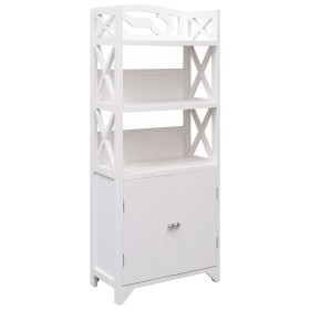 White paulownia wood bathroom cabinet 46x24x116 cm by vidaXL, Lockers and storage cabinets - Ref: Foro24-284109, Price: 155,9...