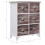 Beistellschrank mit 6 Schubladen aus braunem Paulownia-Holz, 60 x 30 x 75 cm von vidaXL, Schubladen - Ref: Foro24-284094, Pre...