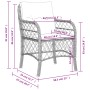 Garden chairs with cushions, 2 units, synthetic brown rattan by , Garden chairs - Ref: Foro24-365154, Price: 189,52 €, Discou...