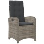 Reclining garden armchair with gray synthetic rattan cushions by , Garden chairs - Ref: Foro24-365163, Price: 170,63 €, Disco...