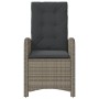 Reclining garden armchair with gray synthetic rattan cushions by , Garden chairs - Ref: Foro24-365163, Price: 170,63 €, Disco...