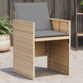 Garden armchairs with 4 synthetic rattan beige mix cushions by , Garden chairs - Ref: Foro24-364938, Price: 203,61 €, Discoun...