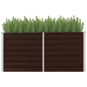 Brown galvanized steel flower bed 160x40x77 cm by vidaXL, Pots and planters - Ref: Foro24-45717, Price: 53,75 €, Discount: %