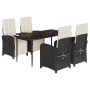 Set de muebles jardín 5 pzas con cojines ratán sintético negro de , Conjuntos de jardín - Ref: Foro24-3212517, Precio: 670,99...