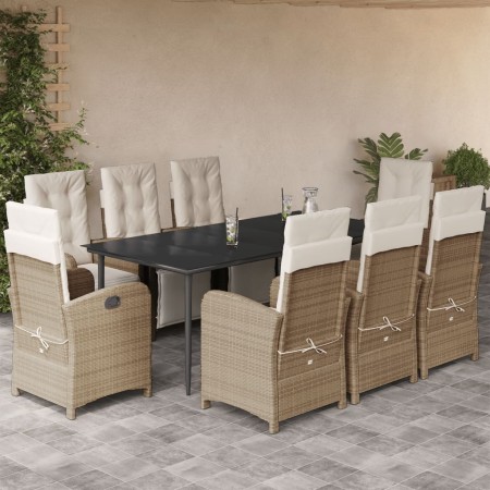 9-piece garden dining set with beige synthetic rattan cushions by , Garden sets - Ref: Foro24-3212576, Price: 1,00 €, Discoun...