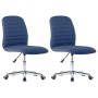 Sillas de comedor 2 unidades tela azul de vidaXL, Sillas de comedor - Ref: Foro24-283603, Precio: 113,39 €, Descuento: %