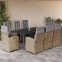 9-teiliges Garten-Esszimmer-Set mit Kissen synthetisches Rattan beige von , Gartensets - Ref: Foro24-3212597, Preis: 1,00 €, ...