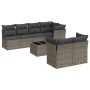 Garden sofa set 8 pieces and gray synthetic rattan cushions by , Garden sets - Ref: Foro24-3249139, Price: 498,35 €, Discount: %