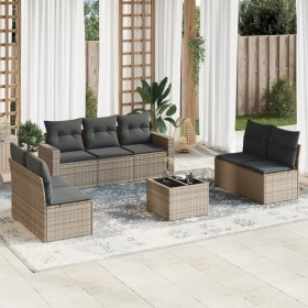 Set mit 8 Gartensofas und Kissen synthetisches Rattangrau von , Modulare Sofas für den Außenbereich - Ref: Foro24-3251177, Pr...