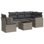 6-piece garden furniture set with gray synthetic rattan cushions by , Modular outdoor sofas - Ref: Foro24-3251317, Price: 469...