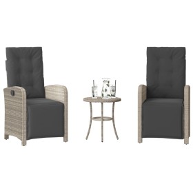 Garden chairs and table 3 pieces synthetic rattan gray cushion by , Garden sets - Ref: Foro24-365206, Price: 337,37 €, Discou...