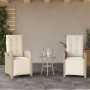 Garden chairs and table 3 pieces synthetic rattan beige cushion by , Garden sets - Ref: Foro24-365204, Price: 334,02 €, Disco...