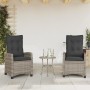 Garden chairs and table with cushions 3 pieces gray PE rattan by , Garden sets - Ref: Foro24-365227, Price: 340,07 €, Discoun...