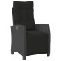 Garden reclining chair with black PE rattan footrest by , Garden chairs - Ref: Foro24-365233, Price: 162,95 €, Discount: %