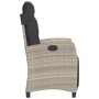 Sillón reclinable de jardín con reposapiés ratán PE gris claro de , Sillas de jardín - Ref: Foro24-365238, Precio: 151,99 €, ...