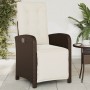 Sillones reclinables jardín y reposapiés 2 uds ratán PE marrón de , Sillas de jardín - Ref: Foro24-365194, Precio: 276,99 €, ...