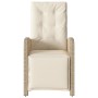 Reclining garden armchairs with footrests, 2 units, beige PE rattan by , Garden chairs - Ref: Foro24-365196, Price: 289,99 €,...