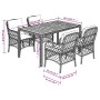 5-piece garden furniture set with black synthetic rattan cushions by , Garden sets - Ref: Foro24-3212044, Price: 568,76 €, Di...