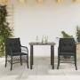 Tisch und Stühle mit Kissen 3 Stück synthetisches Rattan schwarz von , Gartensets - Ref: Foro24-3212103, Preis: 275,31 €, Rab...