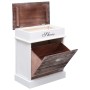 Braunes Schuhregal aus Paulownia-Holz, 50 x 28 x 58 cm von vidaXL, Schuhregale und Schuhorganisatoren - Ref: Foro24-284082, P...