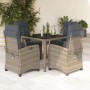 Set comedor de jardín 5 piezas con cojines ratán sintético gris de , Conjuntos de jardín - Ref: Foro24-3212645, Precio: 680,1...