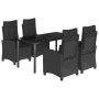 Set de muebles jardín 5 pzas con cojines ratán sintético negro de , Conjuntos de jardín - Ref: Foro24-3212756, Precio: 671,97...