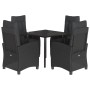 Set de muebles jardín 5 pzas con cojines ratán sintético negro de , Conjuntos de jardín - Ref: Foro24-3212754, Precio: 624,19...