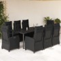 9-piece garden dining set with black synthetic rattan cushions by , Garden sets - Ref: Foro24-3212761, Price: 1,00 €, Discoun...