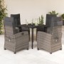 5-teiliges Garten-Esszimmerset mit synthetischen Rattankissen grau von , Gartensets - Ref: Foro24-3212794, Preis: 654,45 €, R...