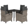 5-piece garden dining set with gray synthetic rattan cushions by , Garden sets - Ref: Foro24-3212794, Price: 654,45 €, Discou...