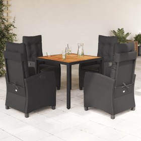 5-teiliges Gartenmöbel-Set mit Kissen synthetisches Rattan schwarz von , Gartensets - Ref: Foro24-3212664, Preis: 756,99 €, R...