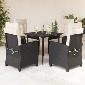 5-teiliges Gartenmöbel-Set mit Kissen synthetisches Rattan schwarz von , Gartensets - Ref: Foro24-3212723, Preis: 567,99 €, R...