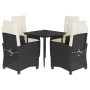 Set de muebles jardín 5 pzas con cojines ratán sintético negro de , Conjuntos de jardín - Ref: Foro24-3212723, Precio: 566,16...