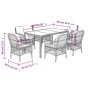 Garden dining set 7 pieces and gray synthetic rattan cushions by , Garden sets - Ref: Foro24-3212033, Price: 740,79 €, Discou...