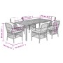 Set comedor jardín 7 pzas y cojines ratán sintético gris de , Conjuntos de jardín - Ref: Foro24-3212052, Precio: 708,18 €, De...