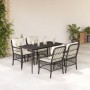 5-teiliges Gartenmöbel-Set mit Kissen synthetisches Rattan schwarz von , Gartensets - Ref: Foro24-3212084, Preis: 546,99 €, R...