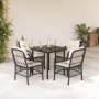 5-teiliges Gartenmöbel-Set mit Kissen synthetisches Rattan schwarz von , Gartensets - Ref: Foro24-3212090, Preis: 488,99 €, R...