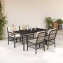 Set de muebles jardín 5 pzas con cojines ratán sintético negro de , Conjuntos de jardín - Ref: Foro24-3212092, Precio: 615,26...