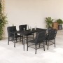 5-teiliges Gartenmöbel-Set mit Kissen synthetisches Rattan schwarz von , Gartensets - Ref: Foro24-3212099, Preis: 561,89 €, R...