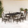 Set comedor de jardín 7 pzas con cojines ratán sintético marrón de , Conjuntos de jardín - Ref: Foro24-3212122, Precio: 825,7...