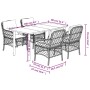 5-piece garden dining set with gray synthetic rattan cushions by , Garden sets - Ref: Foro24-3212134, Price: 581,51 €, Discou...