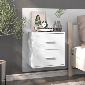 Glossy white wall bedside table by vidaXL, Nightstands - Ref: Foro24-811001, Price: 51,35 €, Discount: %